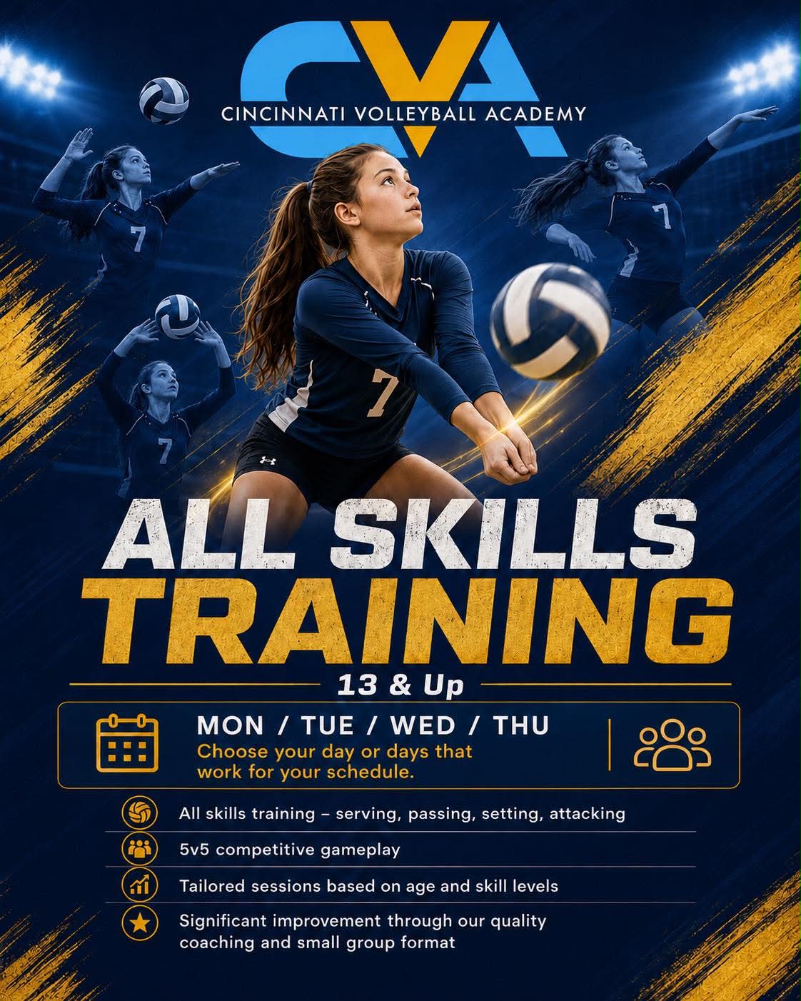 Cincinnati Volleyball Academy All Skills Training Program