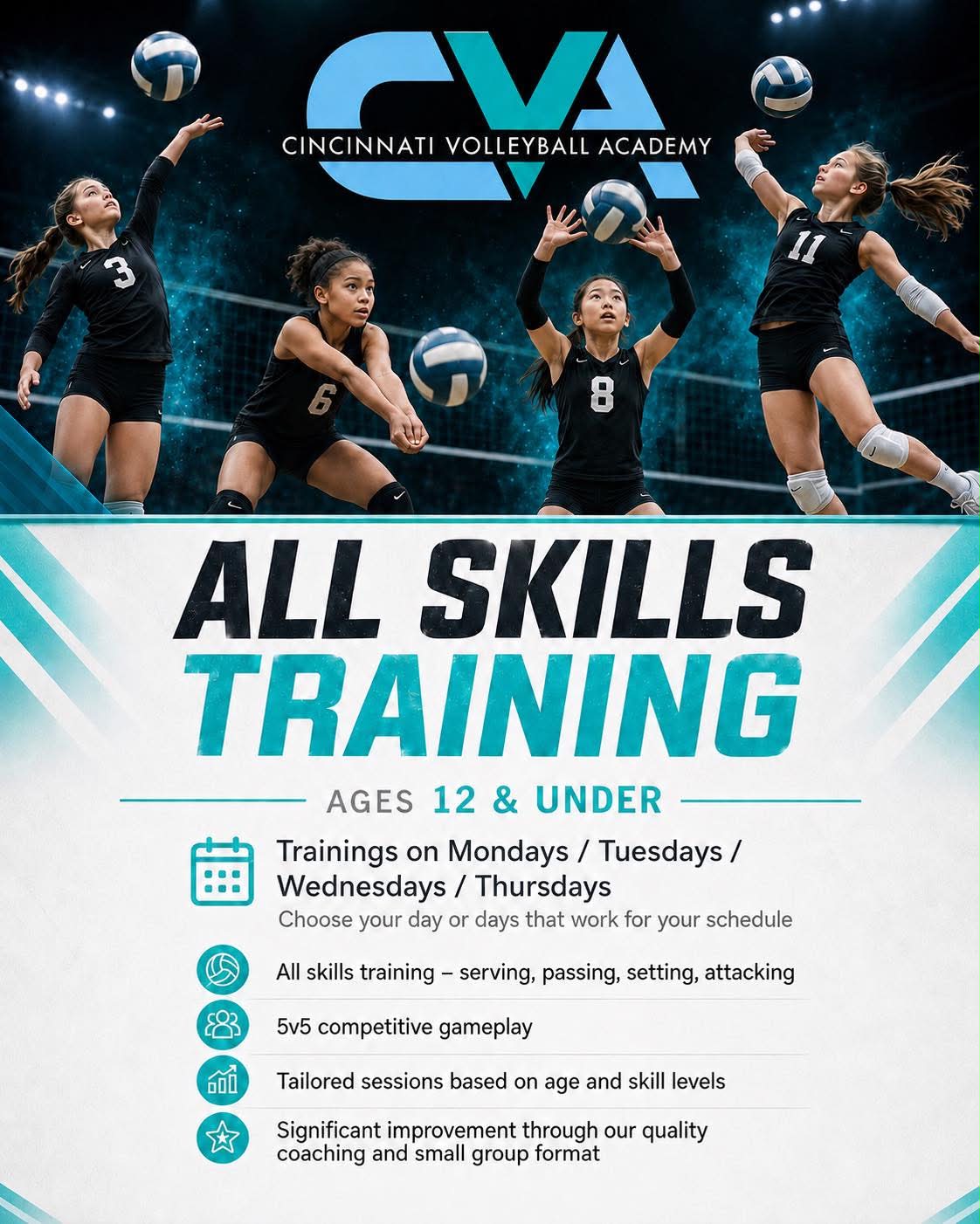 Cincinnati Volleyball Academy All Skills Training Program