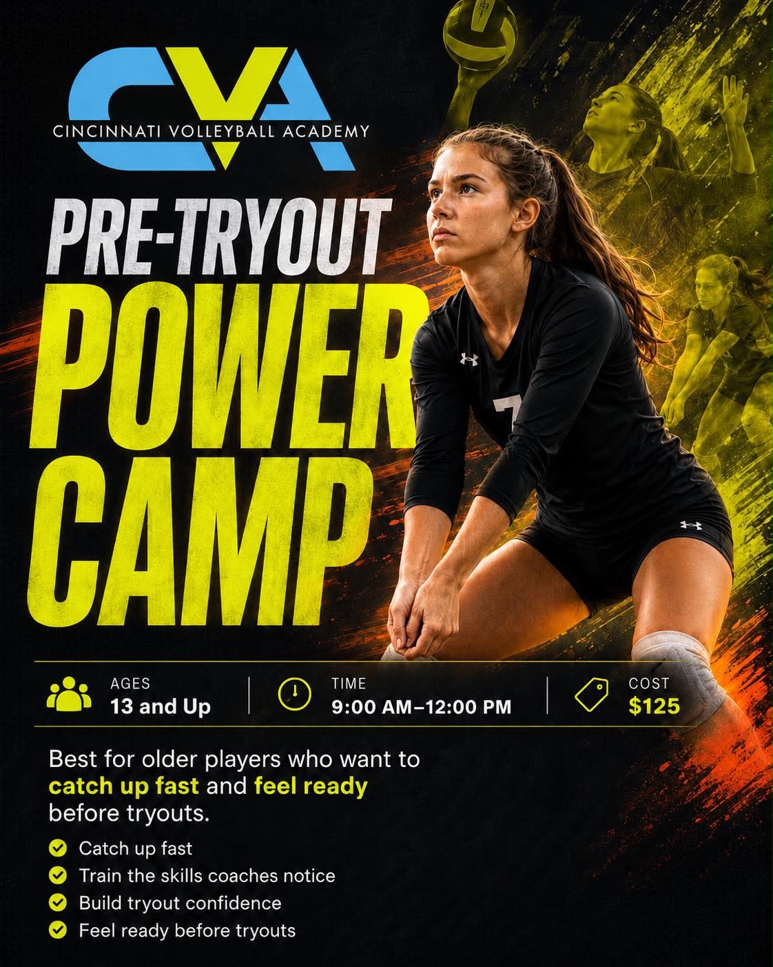 Cincinnati Volleyball Academy Pre-Tryout Power Camp