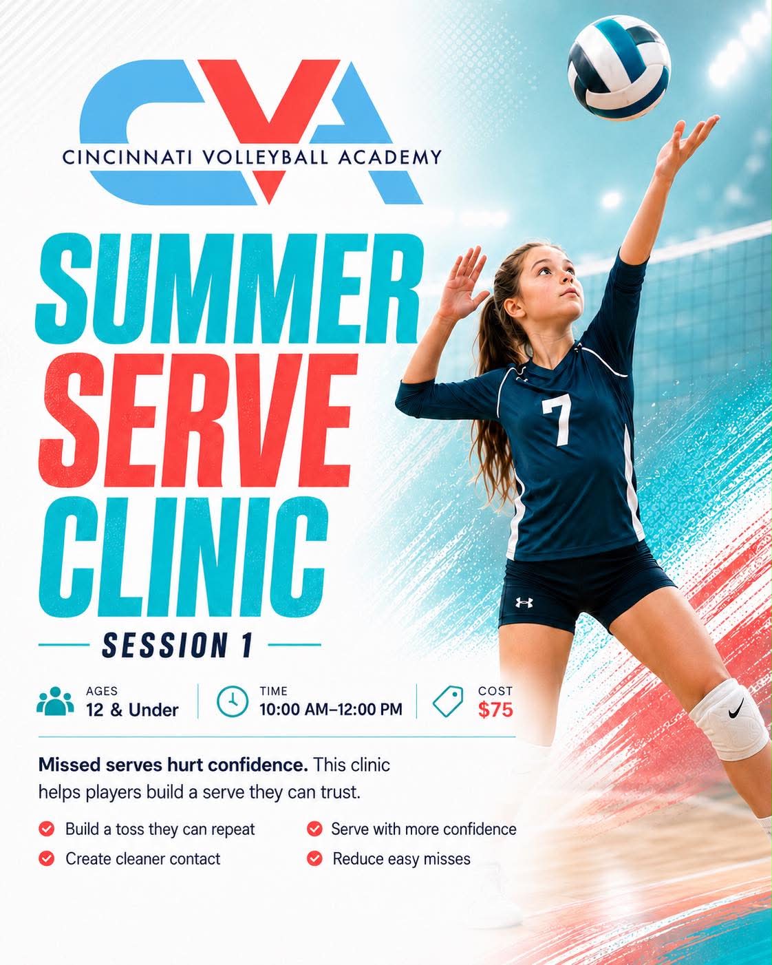 Cincinnati Volleyball Academy Serve Clinic